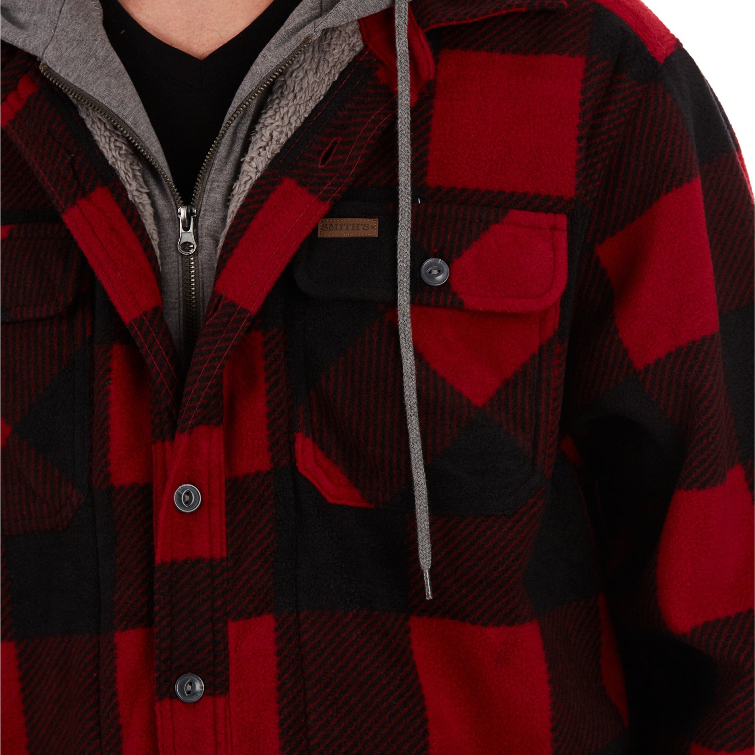 Smith's Workwear Men's Sherpa Lined Microfleece Shirt Jacket - view number 4