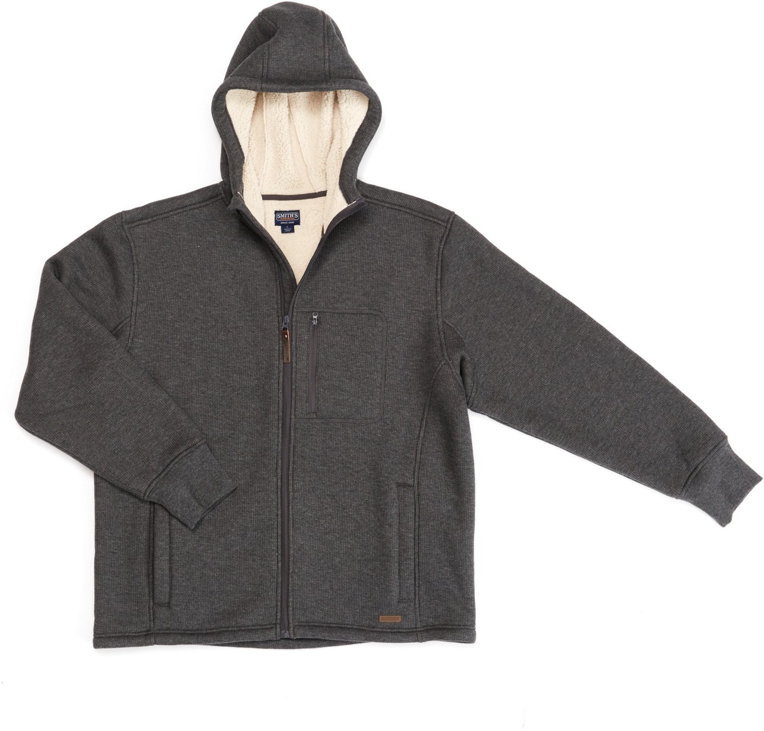 Smith's Workwear Men's Sherpa Lined Thermal Hooded Shirt Jacket - view number 4