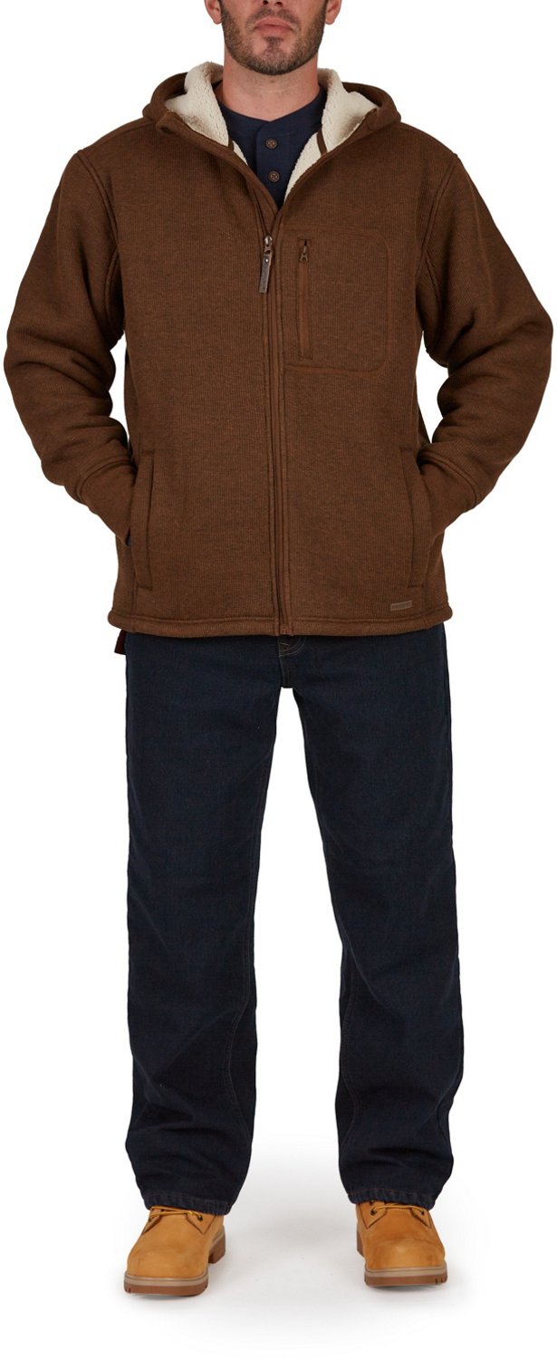 Smith's Workwear Men's Sherpa Lined Thermal Hooded Shirt Jacket - view number 4