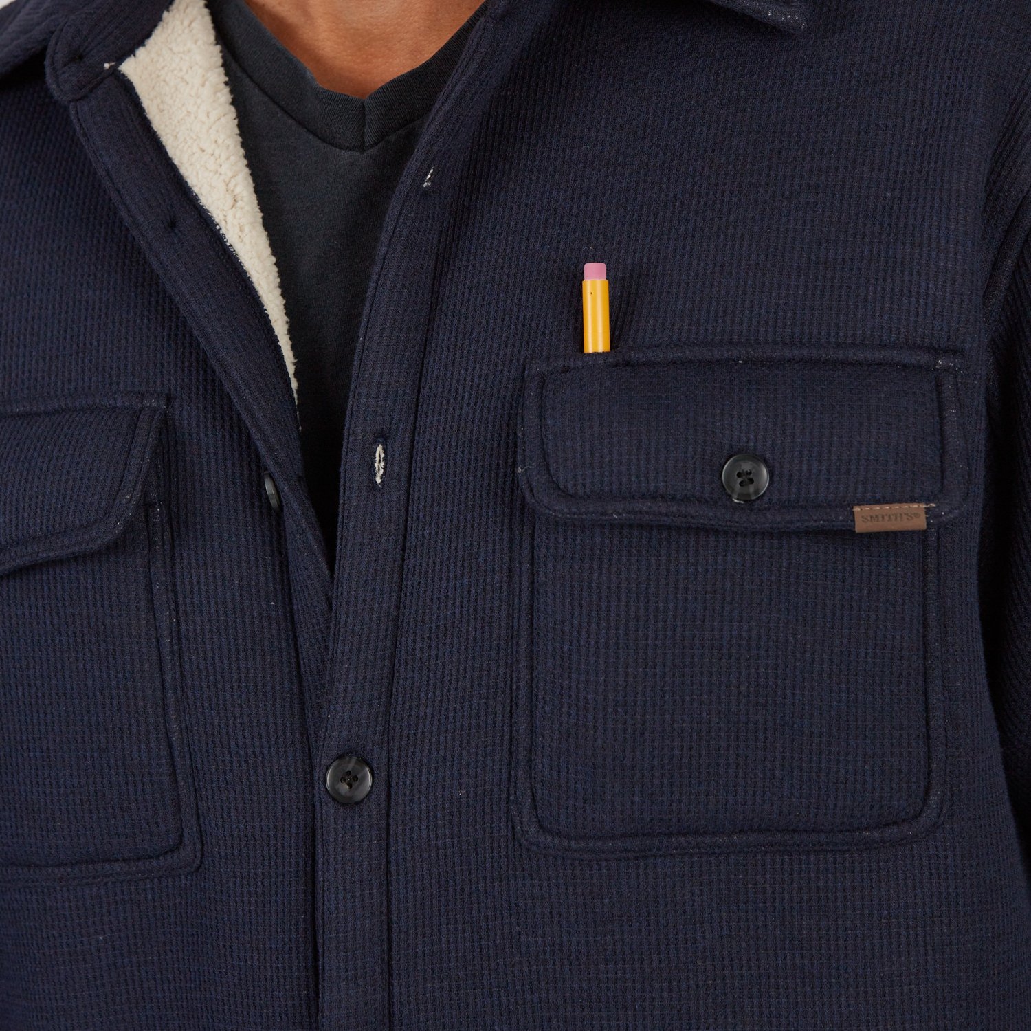 Smith's Workwear Men's Sherpa Lined Microfleece Shirt Jacket - view number 3