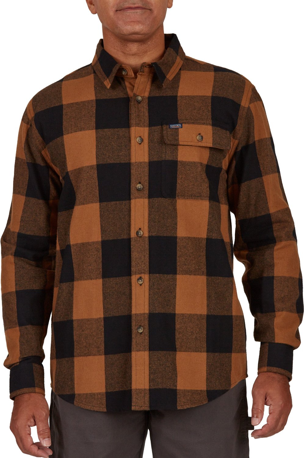 Smith's Workwear Men's Buffalo Flannel Button Down Shirt | Academy
