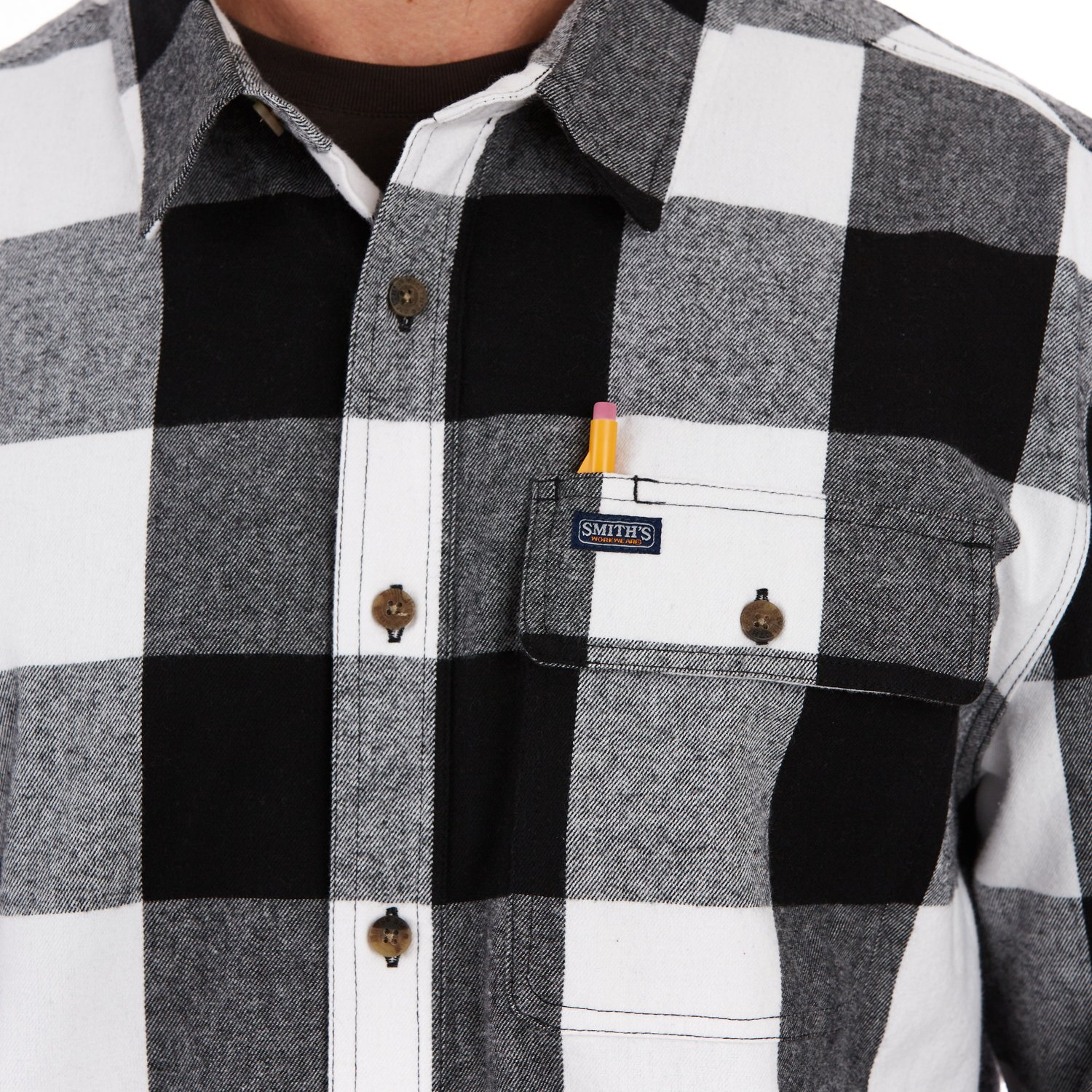 Smith's Workwear Men's Buffalo Flannel Button Down Shirt - view number 4