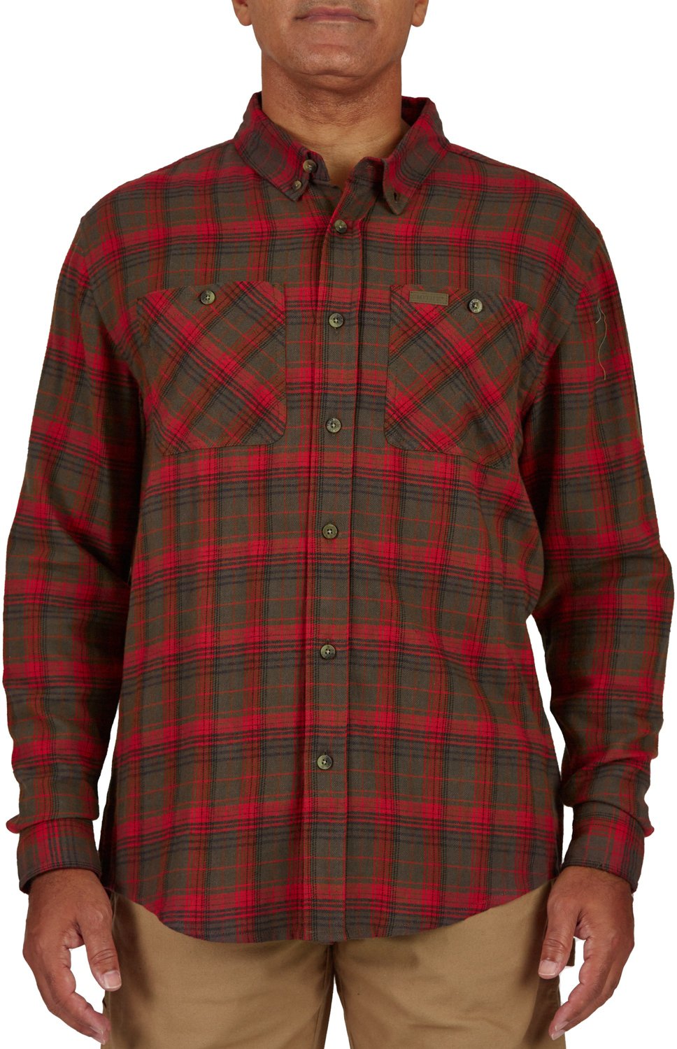 Smith's Workwear Men's 2 Pocket Flannel Button Down Shirt | Academy