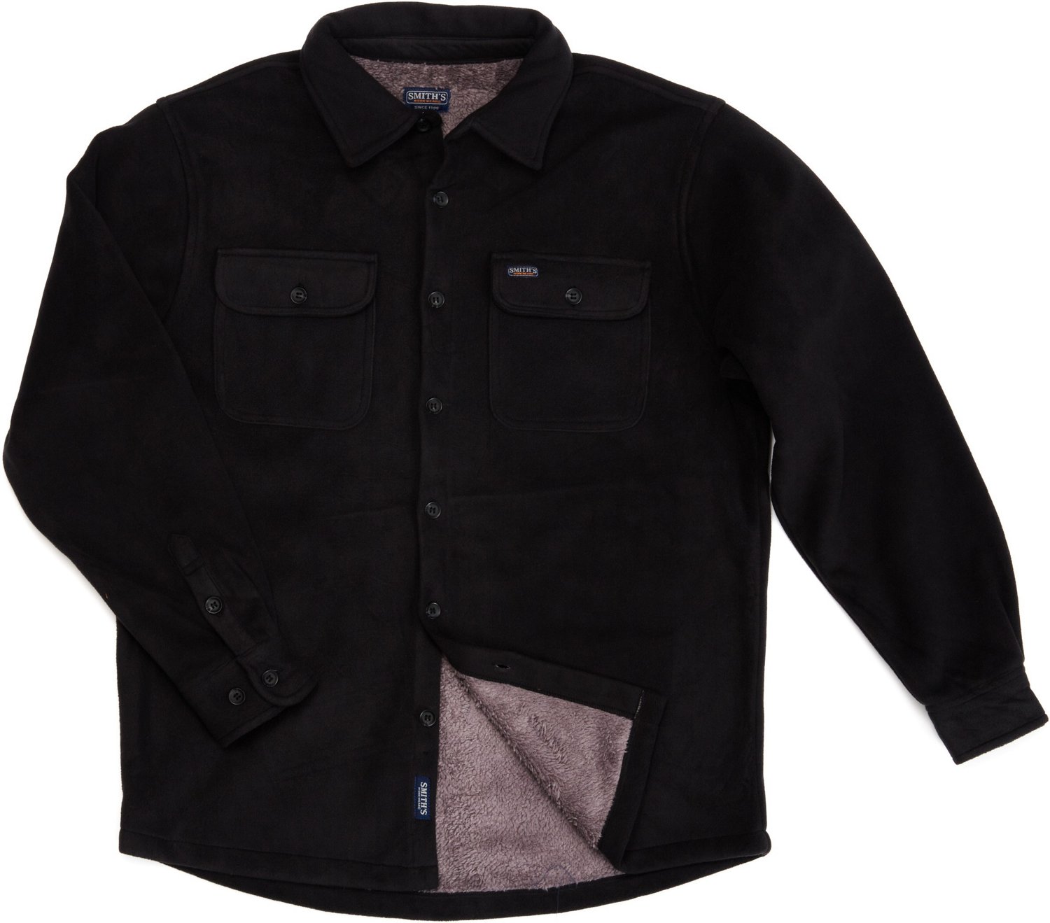 Smith's Workwear Men's Sherpa Lined Fleece Shirt Jacket | Academy