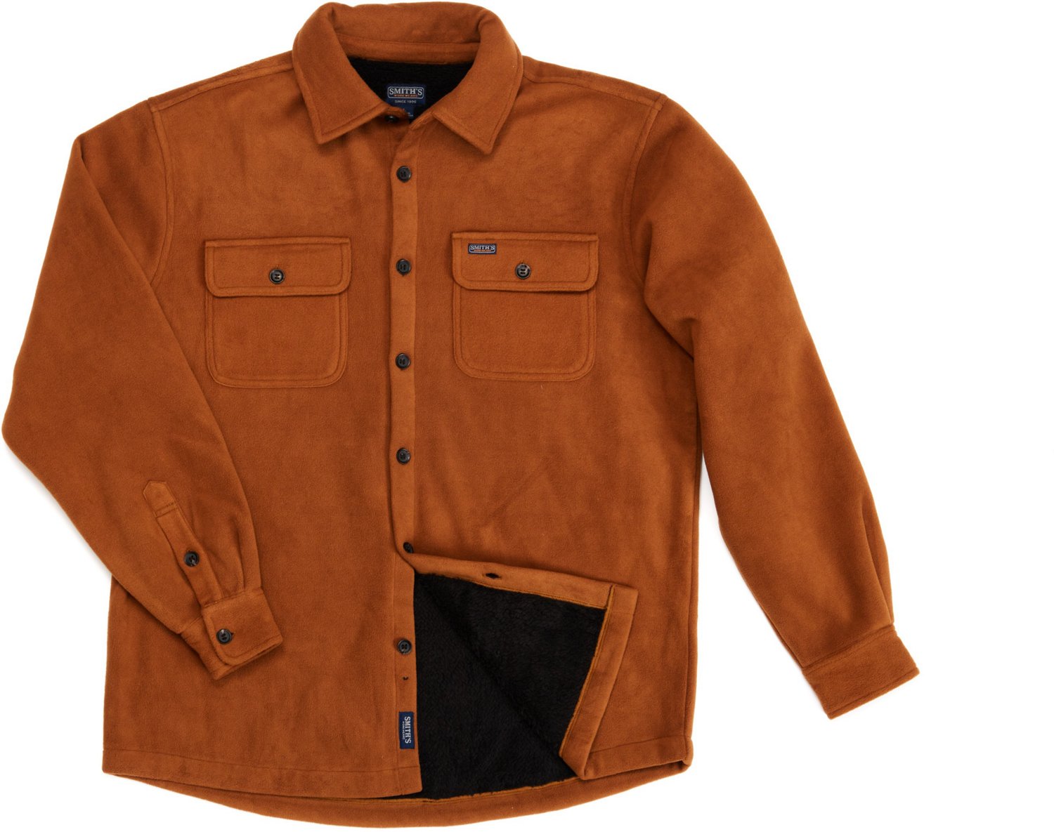 Smith's Workwear Men's Sherpa Lined Fleece Shirt Jacket - view number 6