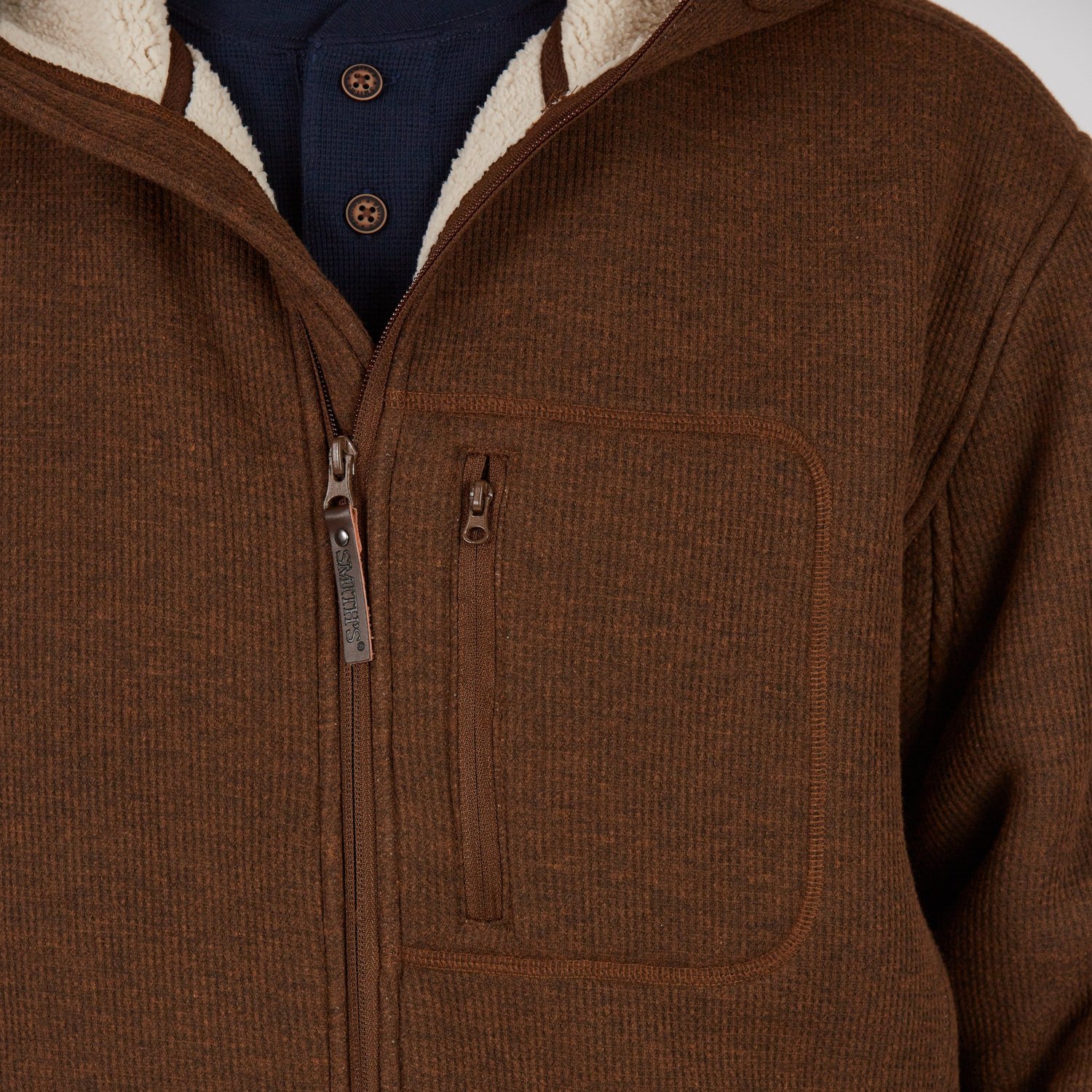 Smith's Workwear Men's Sherpa Lined Thermal Hooded Shirt Jacket - view number 3