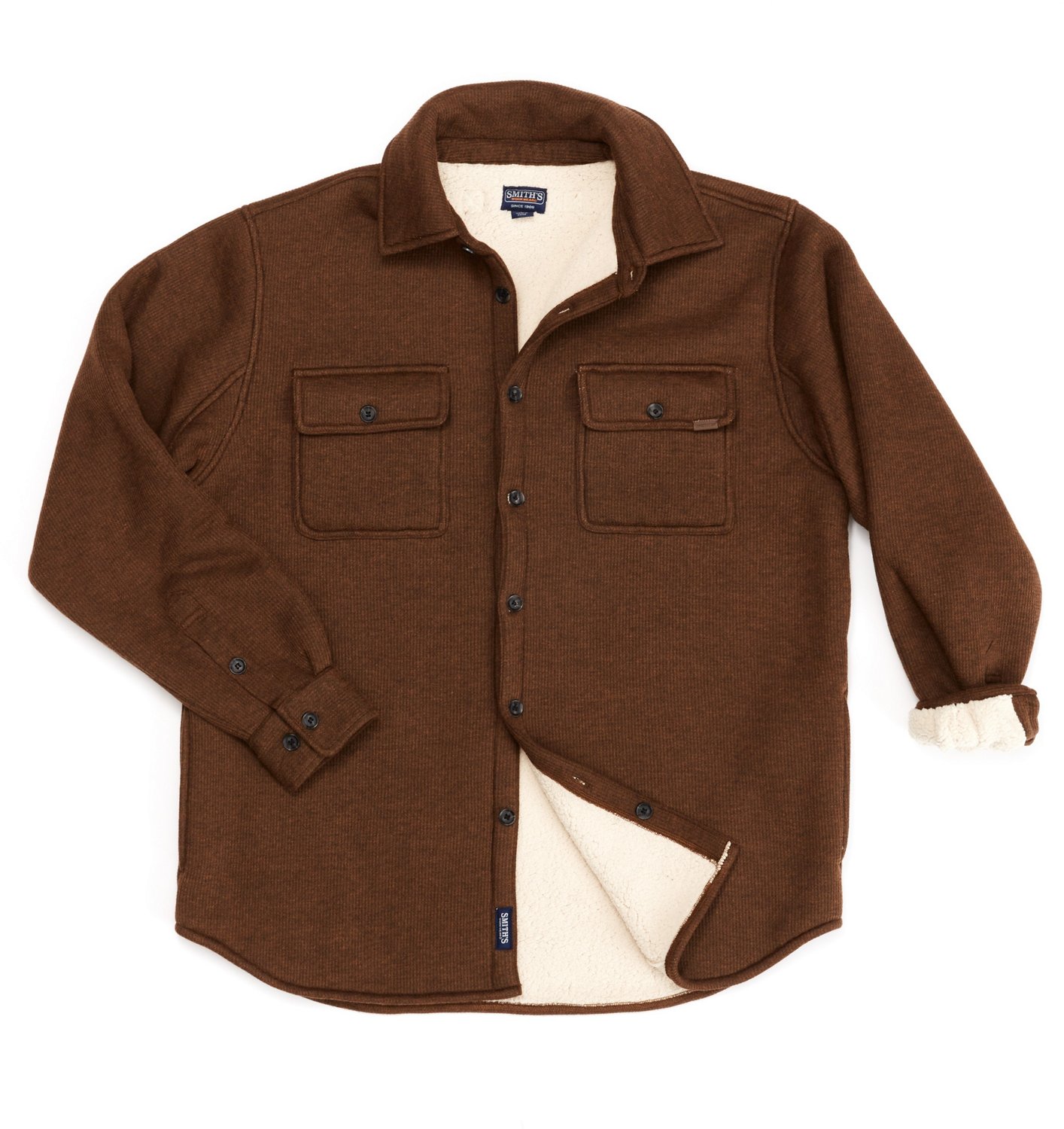 Smith's Workwear Men's Sherpa Lined Microfleece Shirt Jacket | Academy