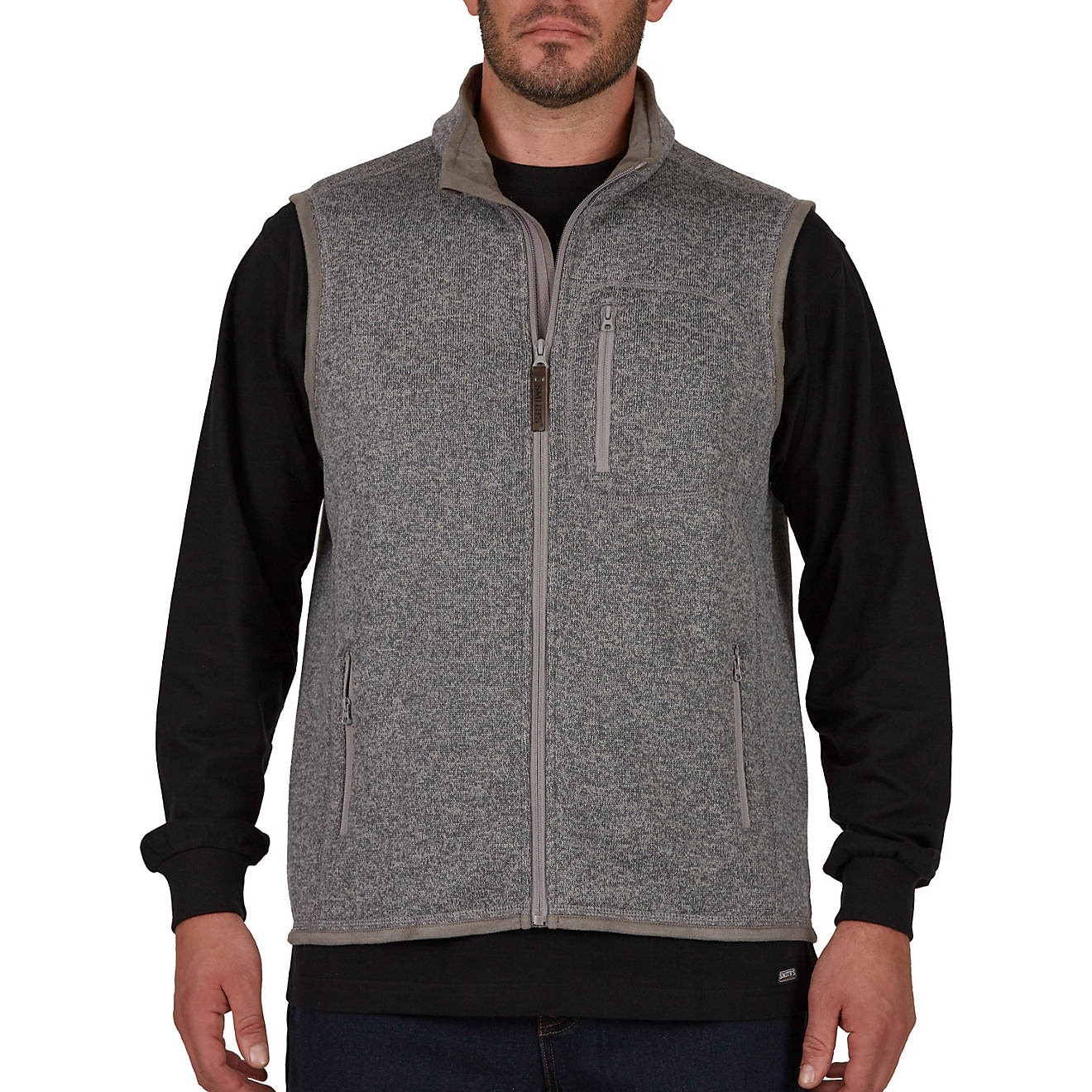 Smith's Workwear Men's Sherpa Lined Sweater Fleece Vest                                                                          - view number 1
