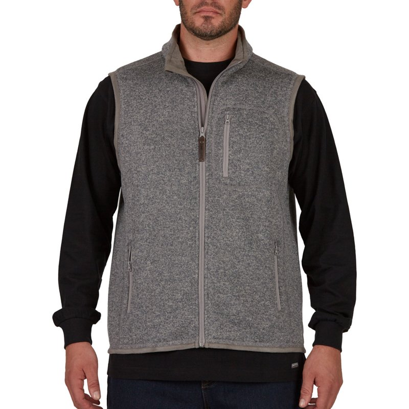 Smith's Workwear Men's Sherpa Lined Sweater Fleece Vest Lt Grey, Medium - Men's Work Jackets at Academy Sports