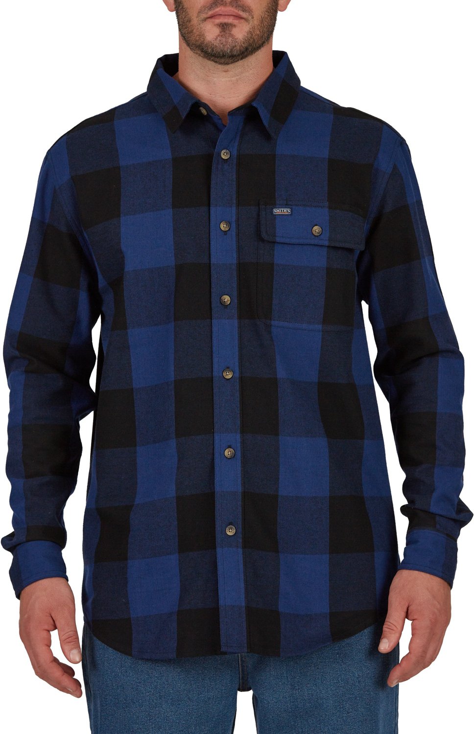 Smith's Workwear Men's 2 Pocket Flannel Button Down Shirt