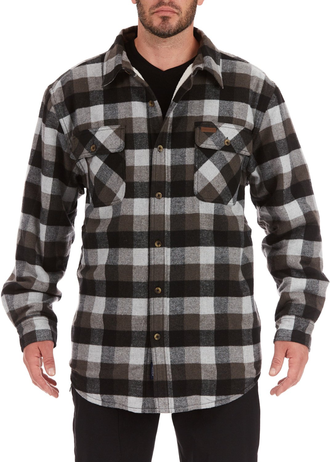 Smith's Workwear Men's Sherpa Lined Flannel Shirt Jacket | Academy