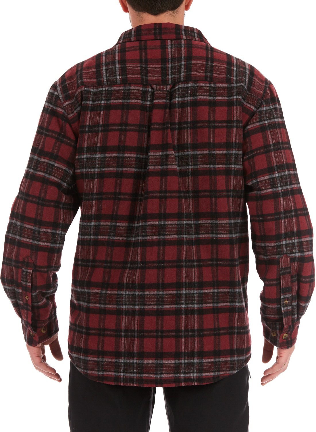Smith's Workwear Men's Sherpa Lined Flannel Shirt Jacket - view number 2