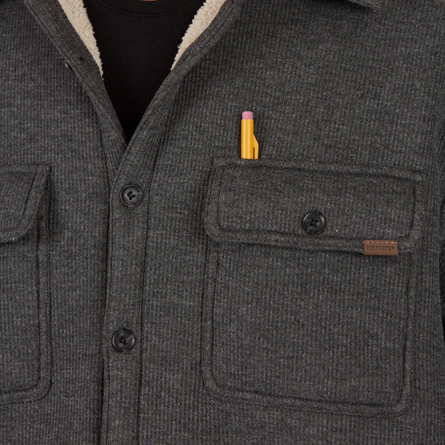 Smith's Workwear Men's Sherpa Lined Microfleece Shirt Jacket - view number 3