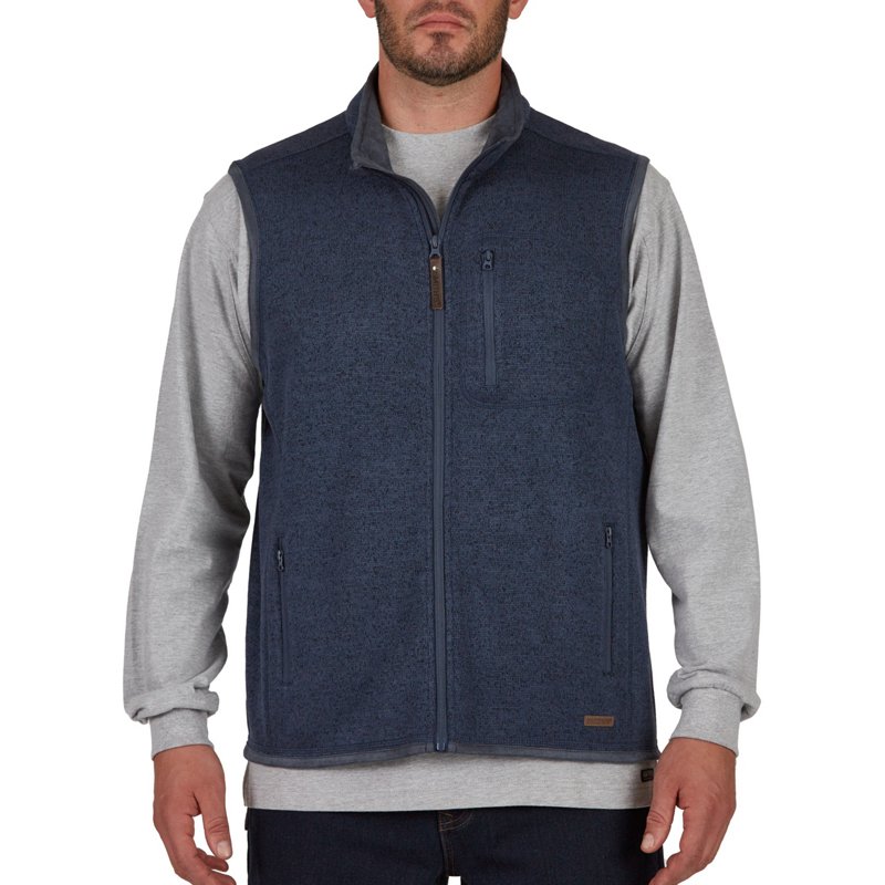 Smith's Workwear Men's Sherpa Lined Sweater Fleece Vest Captain Blue, Large - Men's Work Jackets at Academy Sports