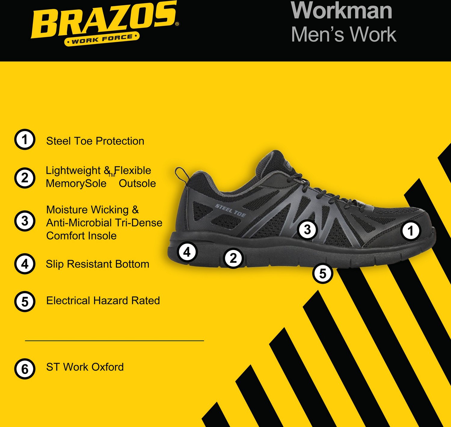 Brazos on sale safety shoes