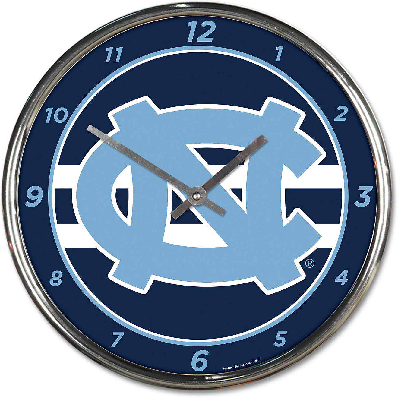 WinCraft University of North Carolina 12 in Chrome Clock                                                                         - view number 1
