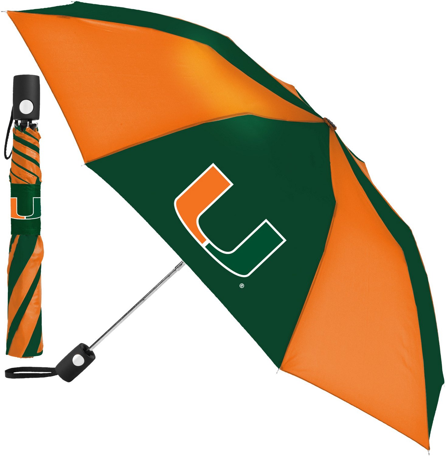 WinCraft University of Miami Auto Folding Umbrella Academy