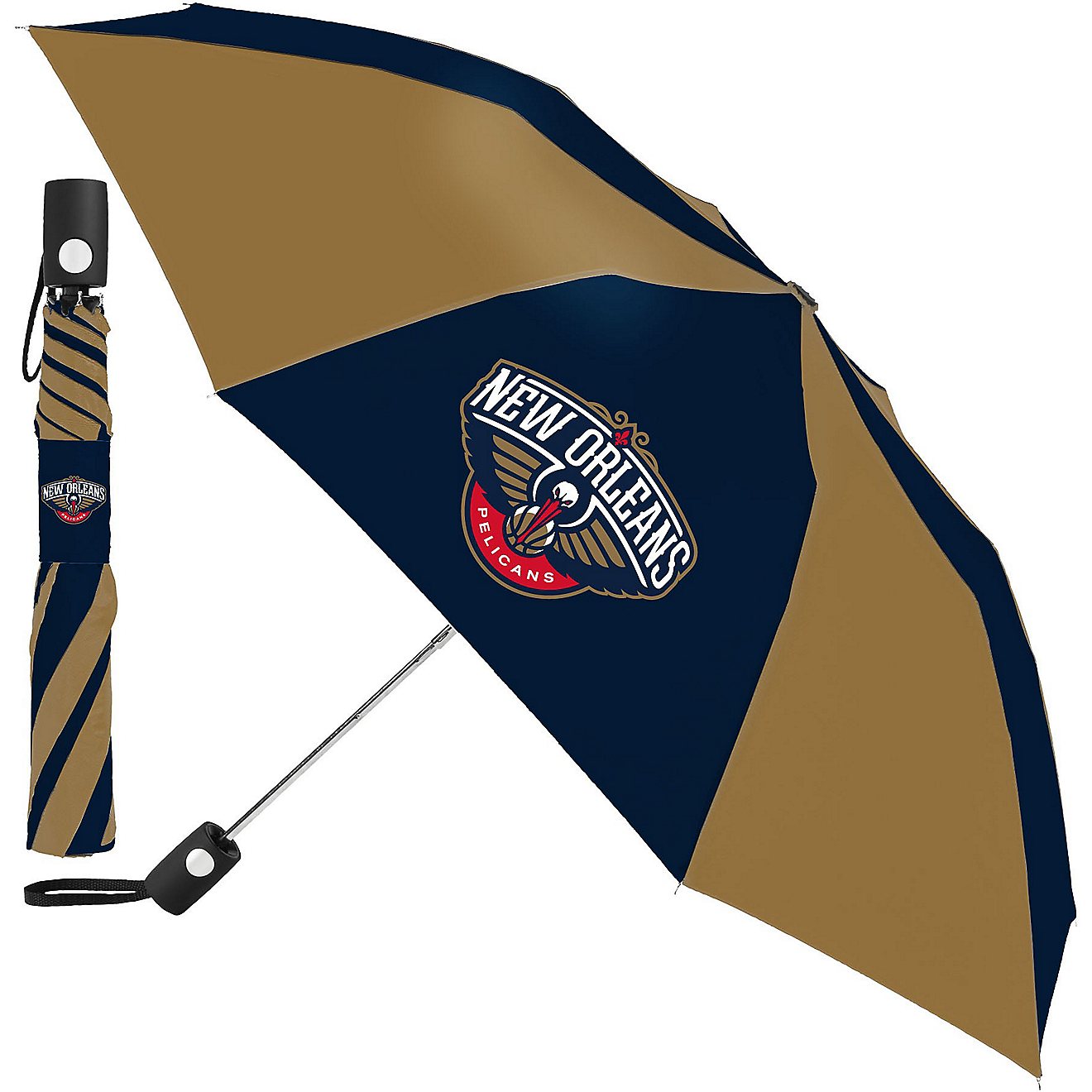 WinCraft New Orleans Pelicans Auto Folding Umbrella                                                                              - view number 1