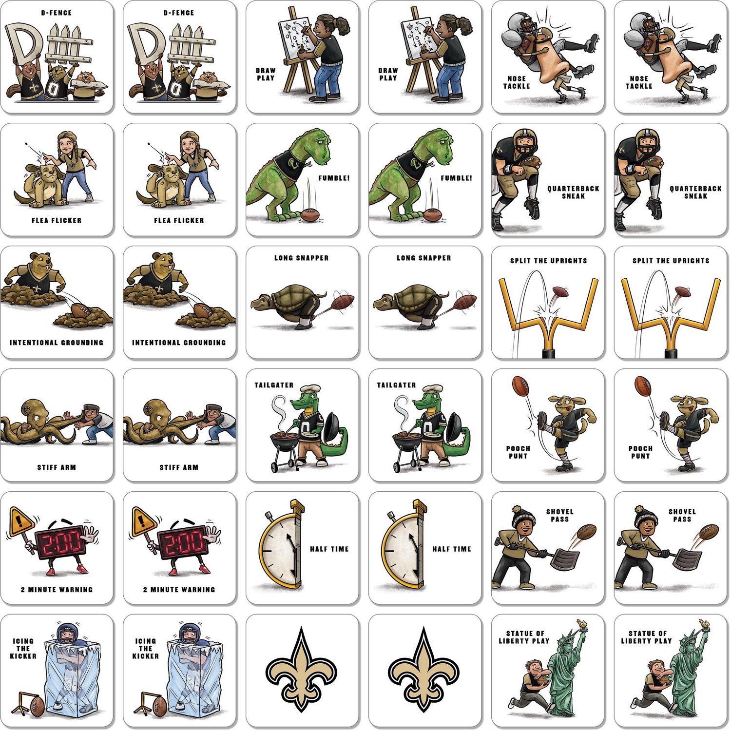 YouTheFan New Orleans Saints Memory Match Game                                                                                   - view number 2