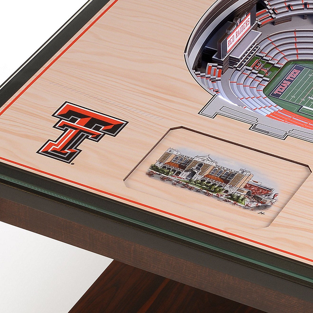 YouTheFan Texas Tech University 25-Layer StadiumViews Lighted End Table                                                          - view number 4