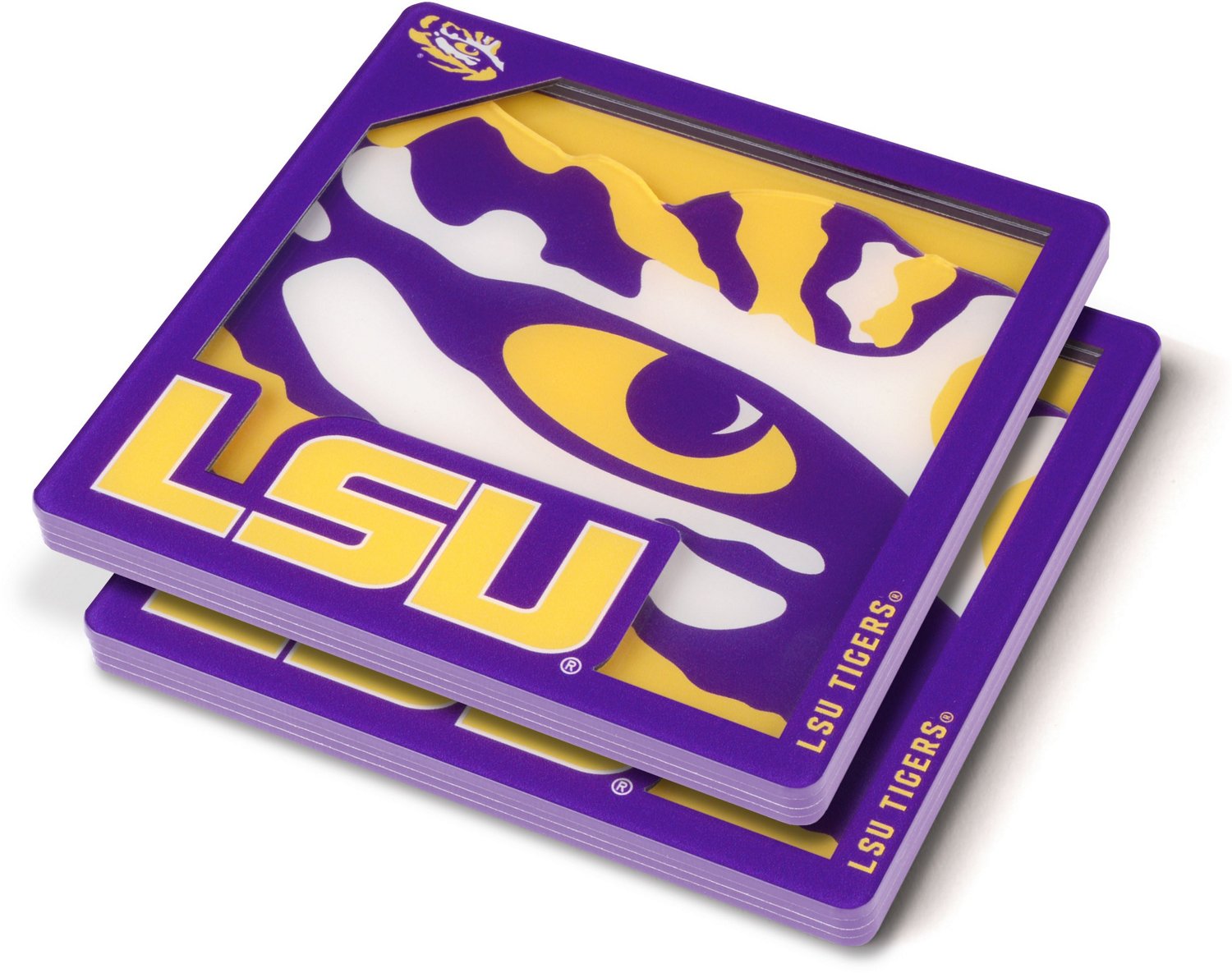 YouTheFan Louisiana State University 3D Series Coasters 2-Pack
