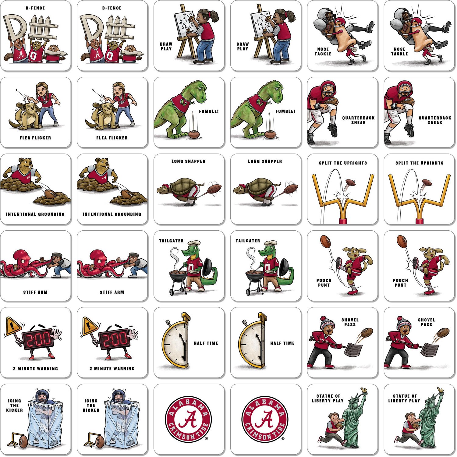 YouTheFan University of Alabama Memory Match Game