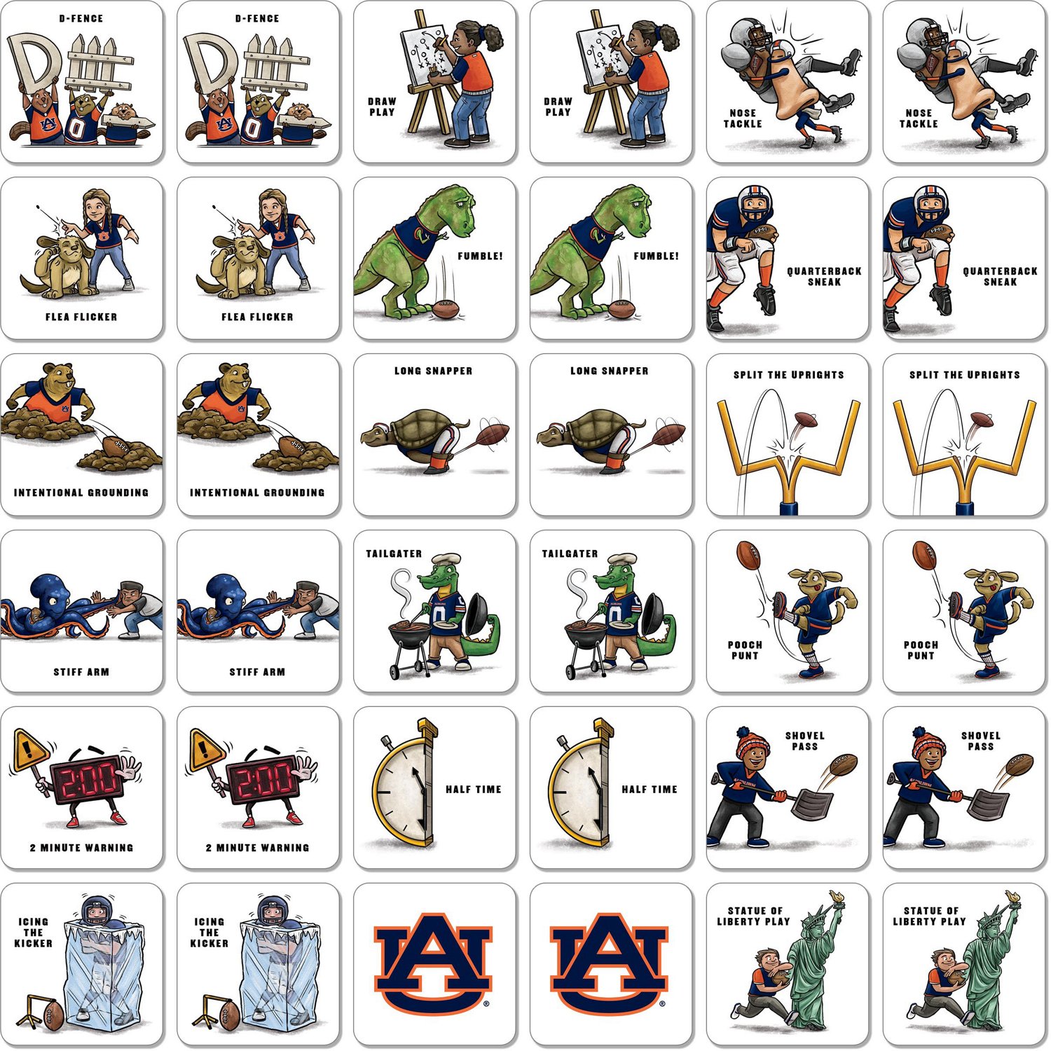 YouTheFan Auburn University Memory Match Game