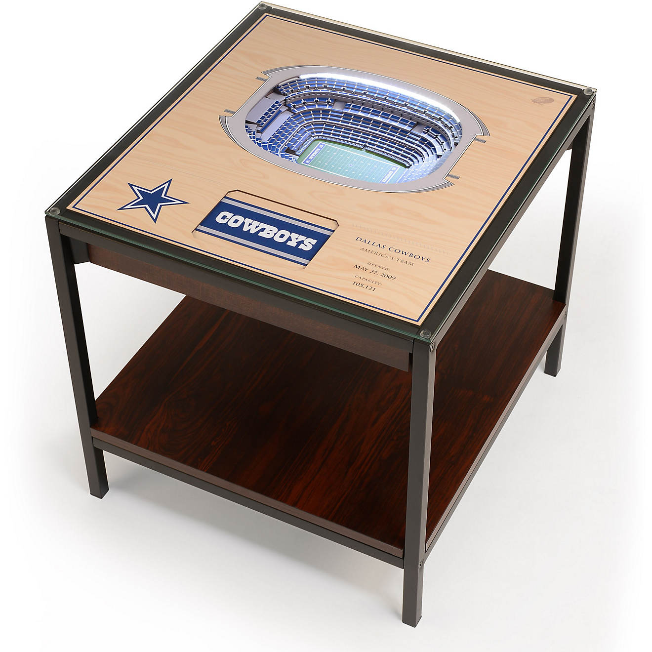YouTheFan Dallas Cowboys 25-Layer StadiumViews Lighted End Table                                                                 - view number 1