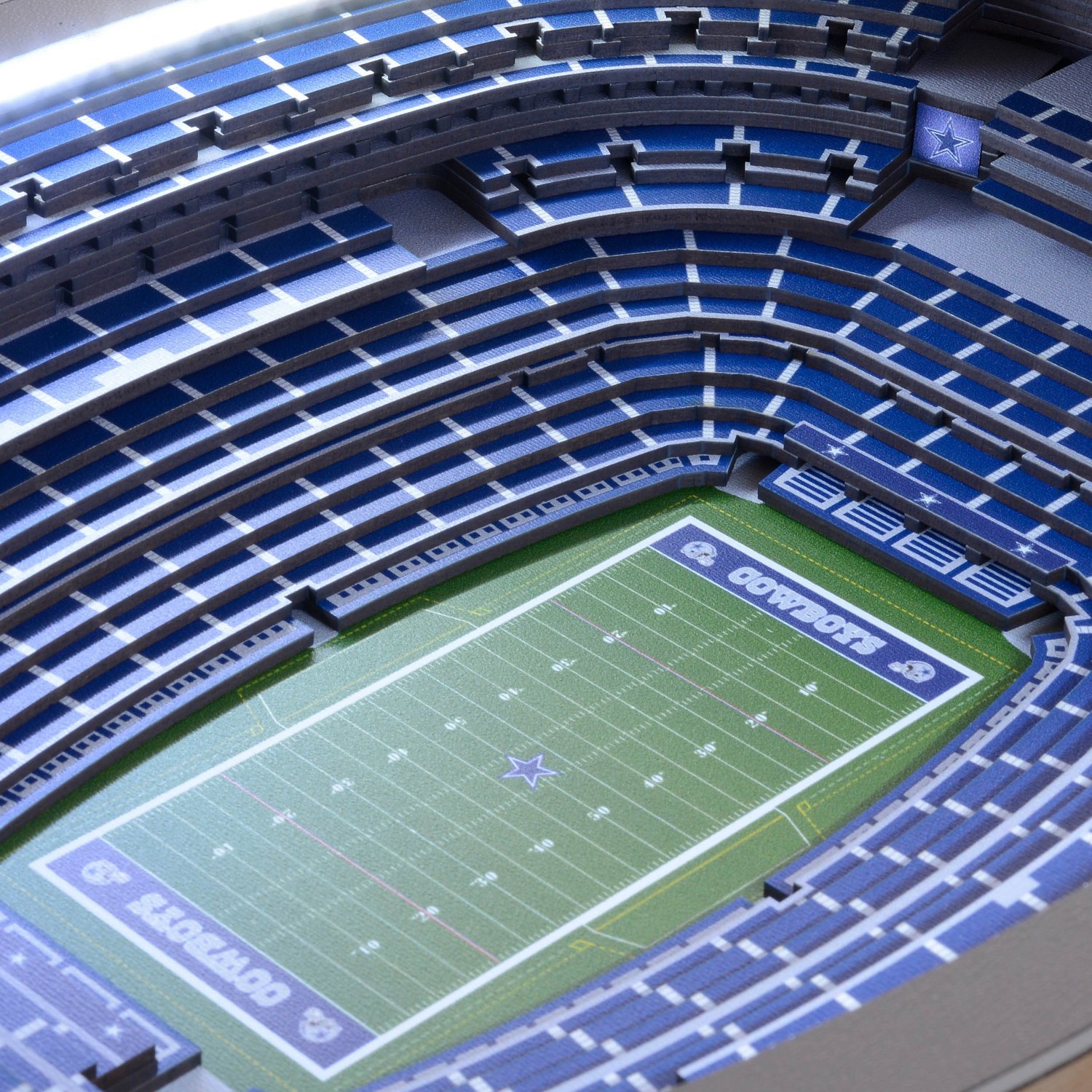 YouTheFan Dallas Cowboys 25-Layer StadiumViews Lighted End Table                                                                 - view number 3