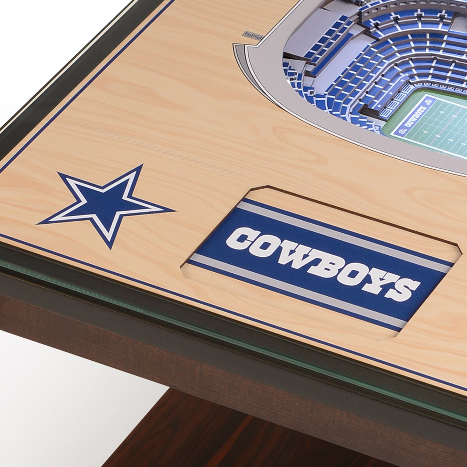 YouTheFan Dallas Cowboys 25-Layer StadiumViews Lighted End Table