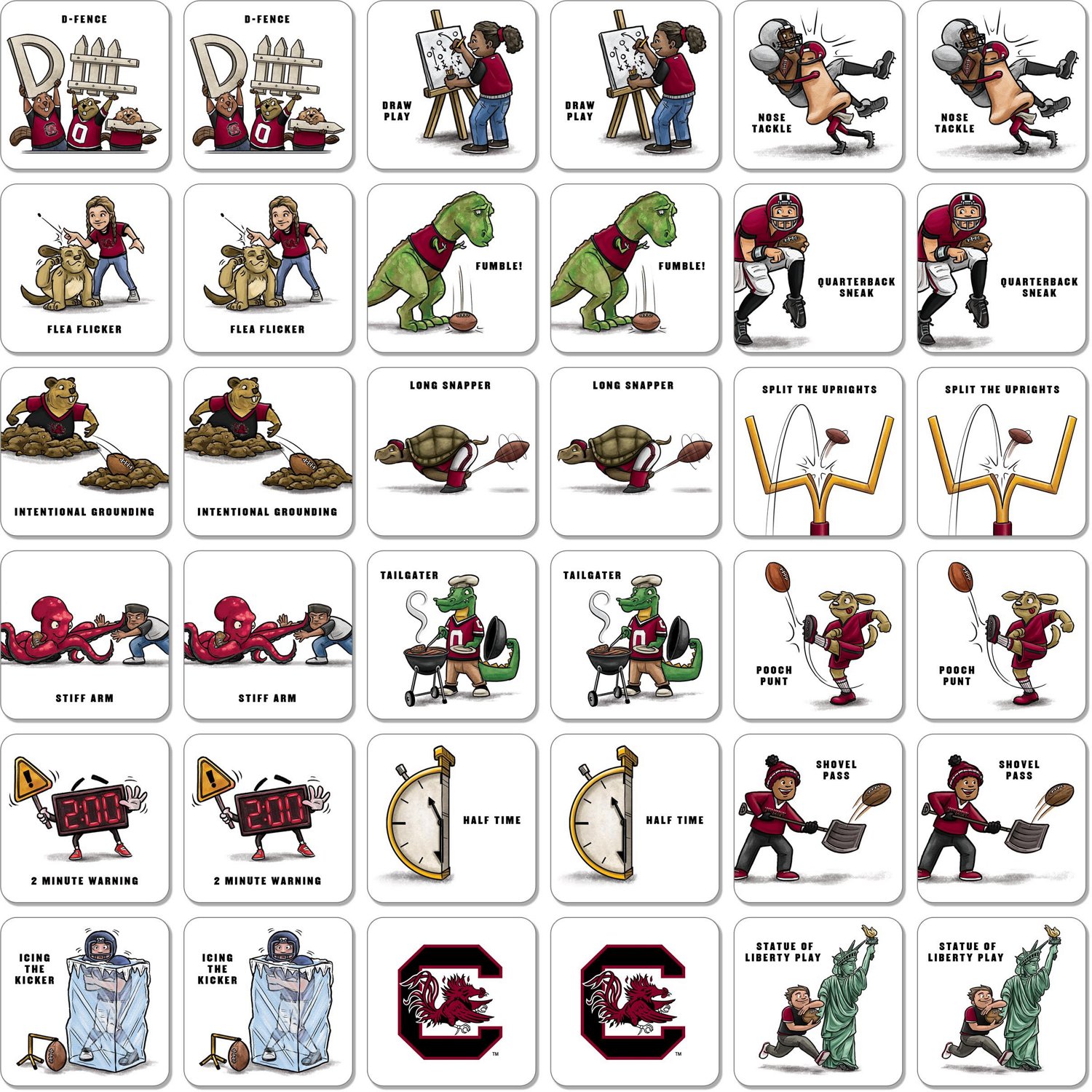 YouTheFan University of South Carolina Memory Match Game