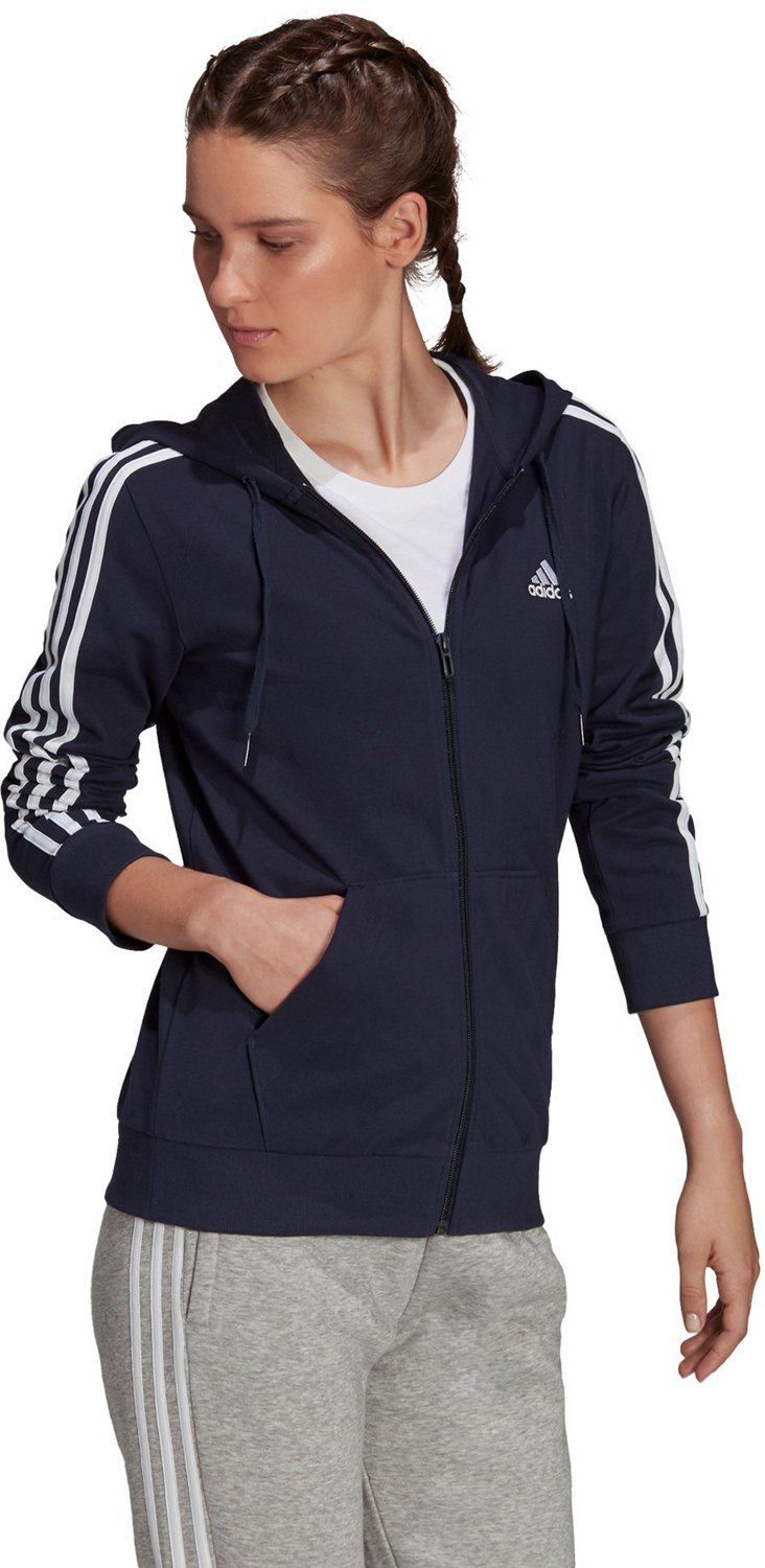 adidas Women's Essentials 3-Stripes Full-Zip Hoodie | Academy