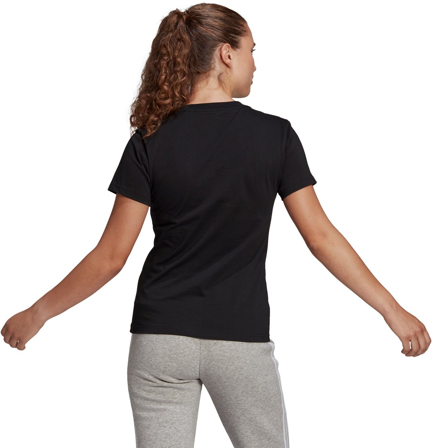 adidas Women's Loungewear Ess Logo Short Sleeve T-shirt                                                                          - view number 2