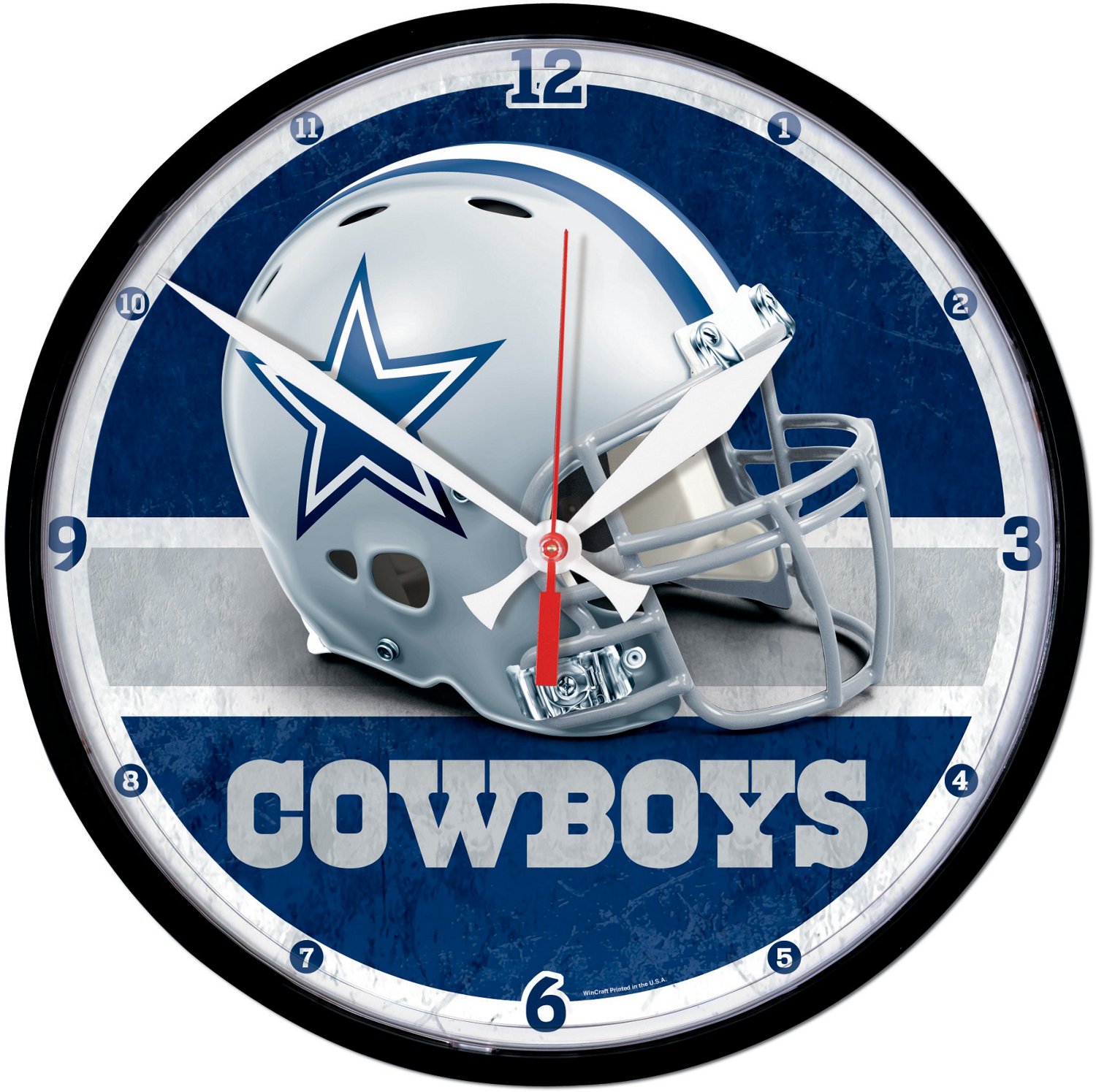 WinCraft Dallas Cowboys 12.75 in Round Wall Clock                                                                                - view number 1