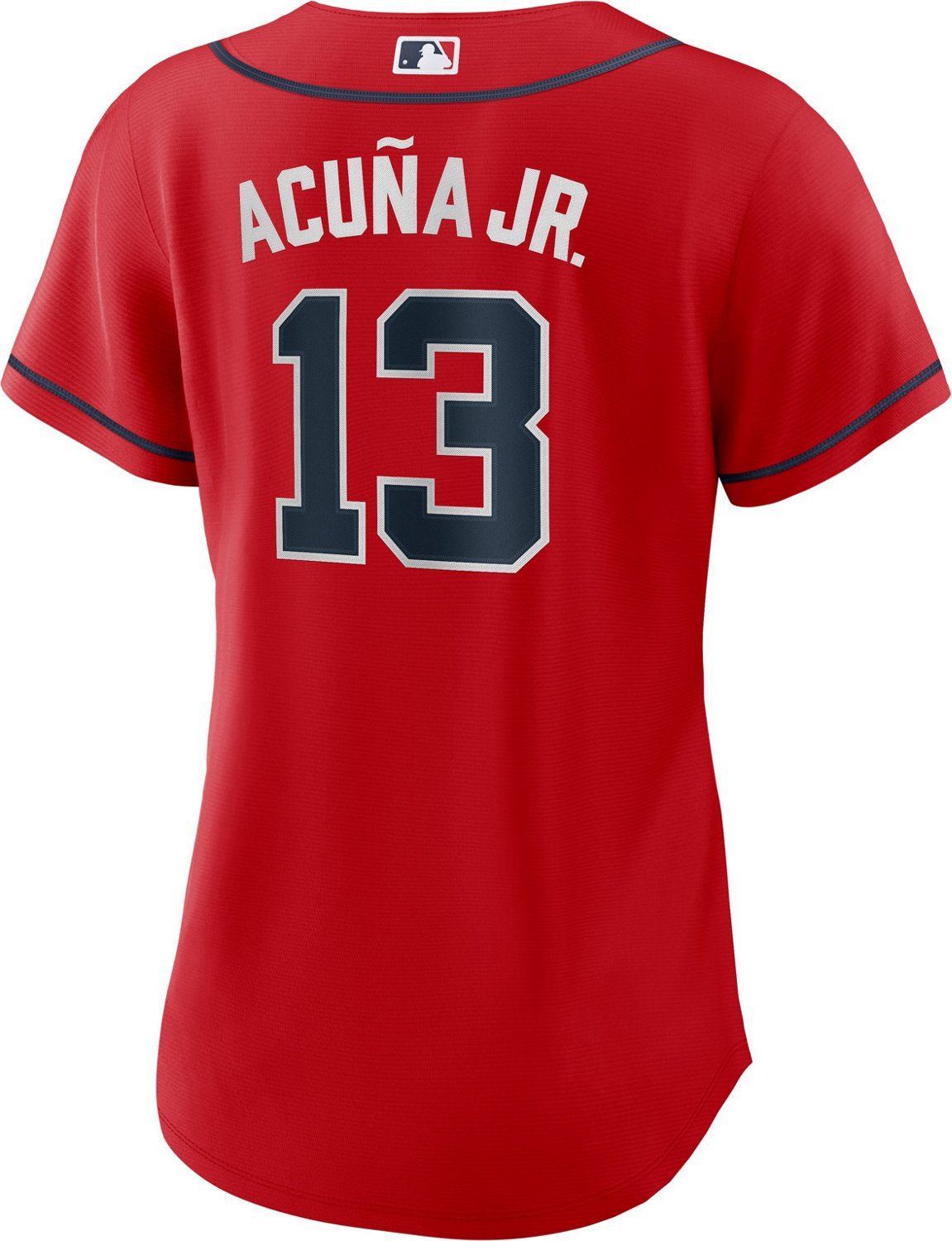 MLB Braves 13 Ronald Acuna Jr. Red Cool Base Youth Jersey