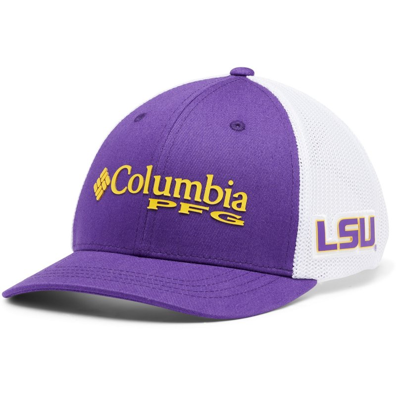 Columbia Sportswear Boys' Louisiana State University PFG Mesh Snapback Cap