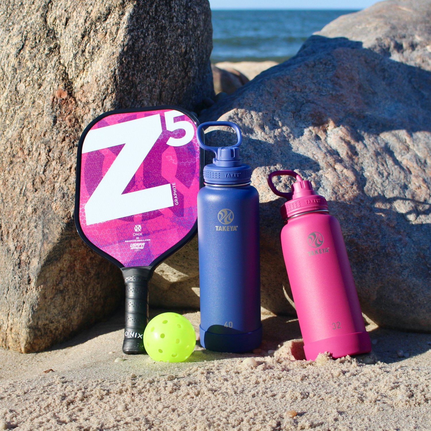 Pickleball Water Bottle with Sport Spout Lid