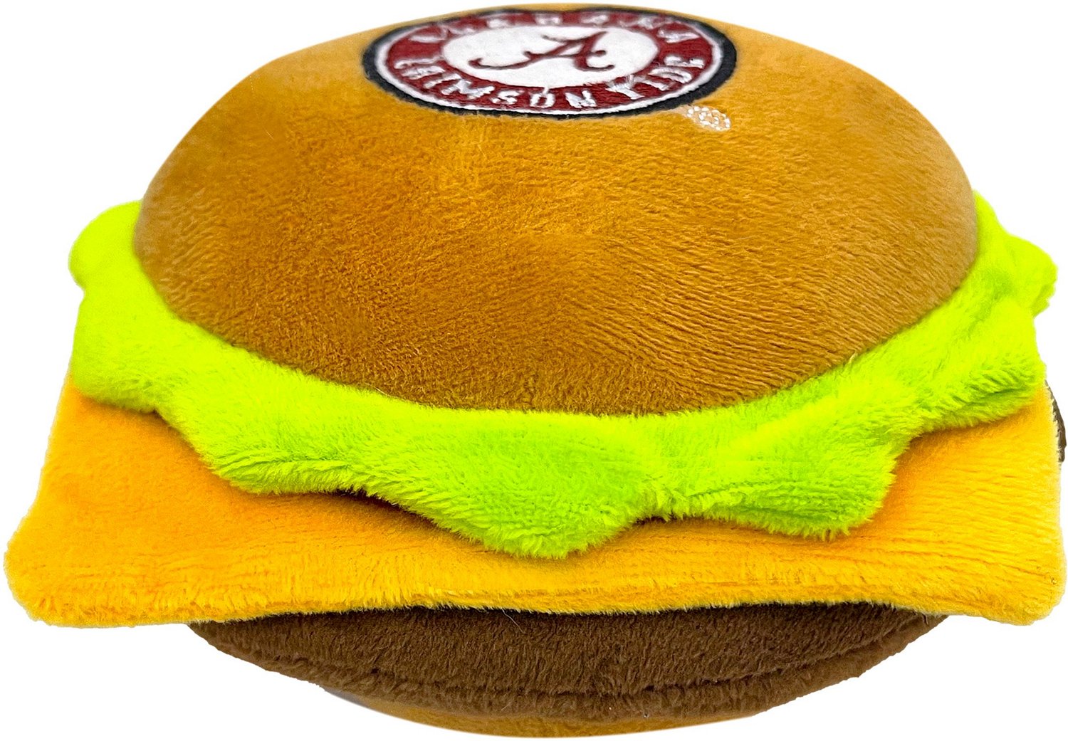 Pets First University of Alabama Hamburger Dog Toy Academy