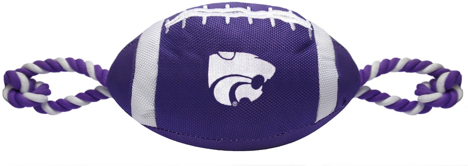 Pets First Kansas State University Nylon Football Rope Toy Academy
