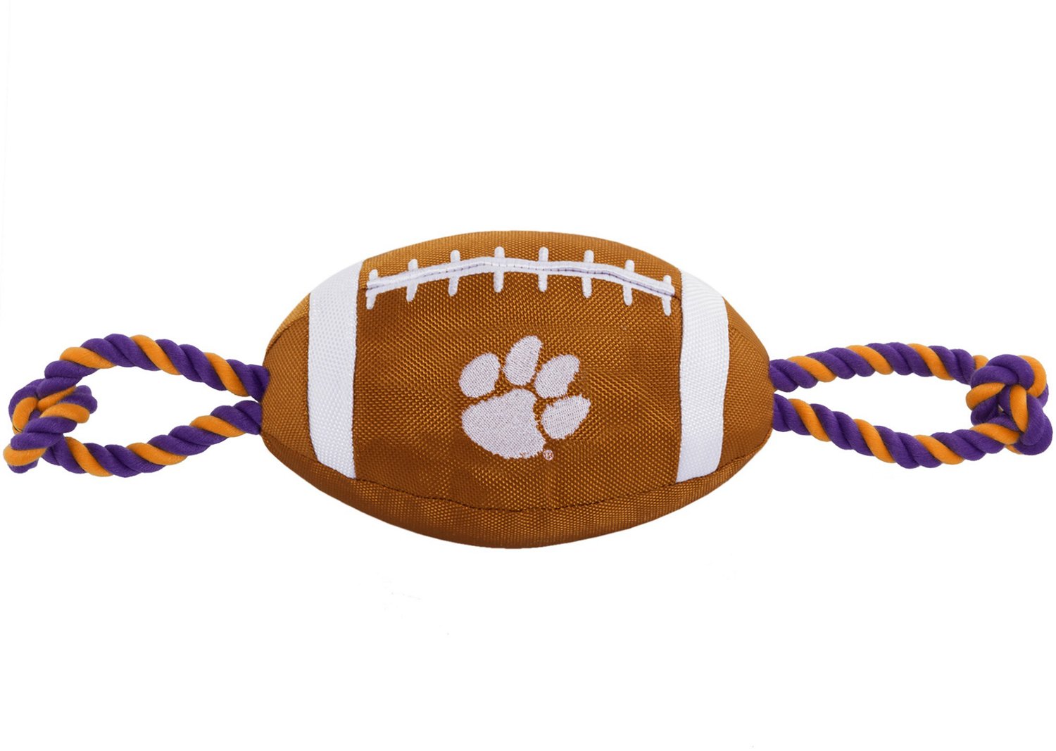 Pets First Clemson University Nylon Football Rope Dog Toy