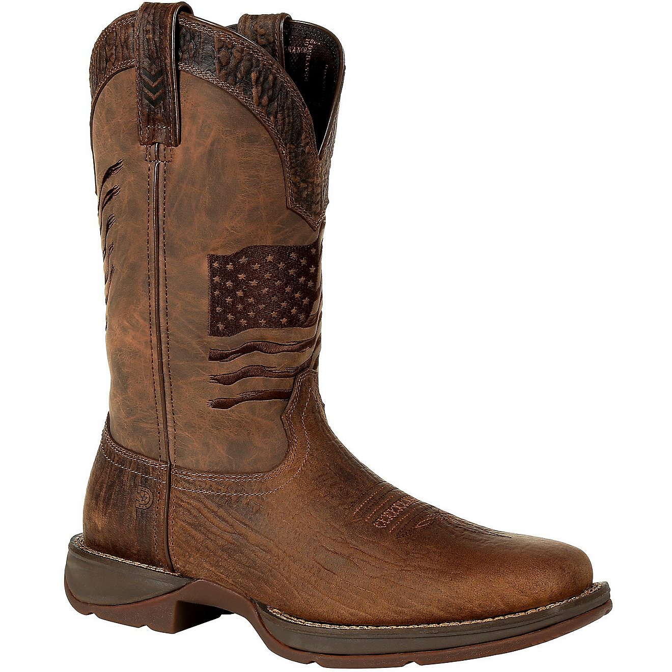 Durango Men's Rebel Distressed Embroidered Flag Western Boots                                                                    - view number 3