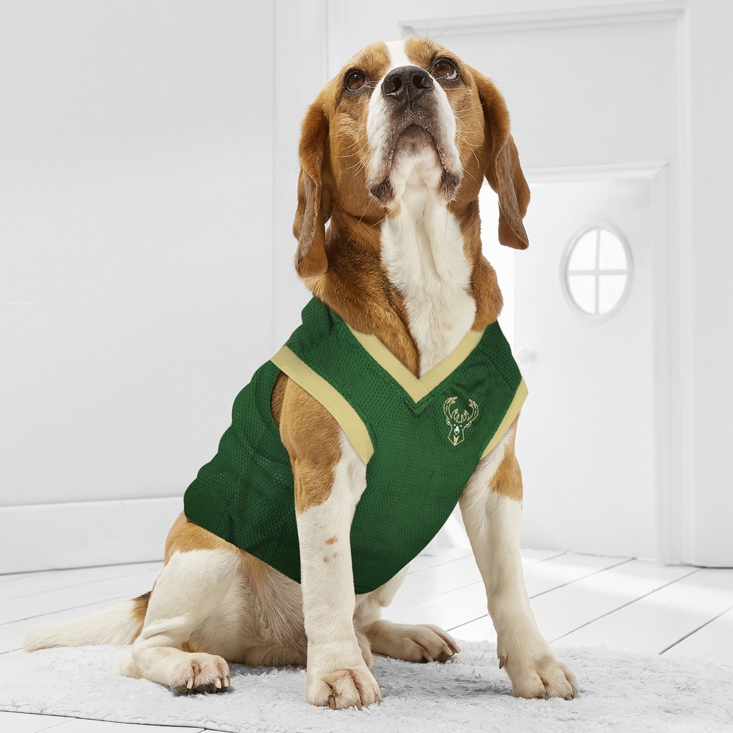 Pets First Milwaukee Bucks Mesh Dog Jersey Academy