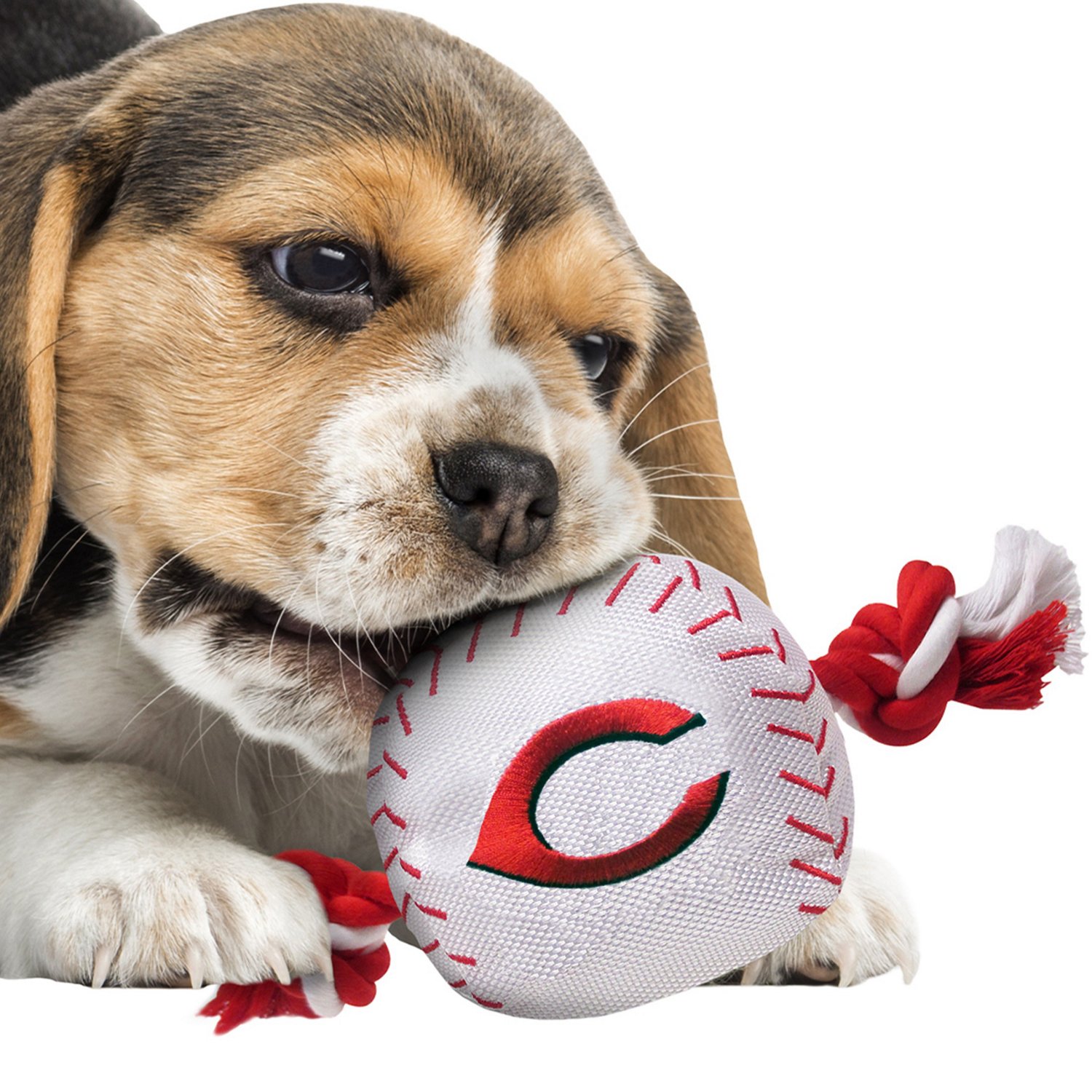 Pets First Cincinnati Reds Nylon Baseball Rope Dog Toy - view number 3