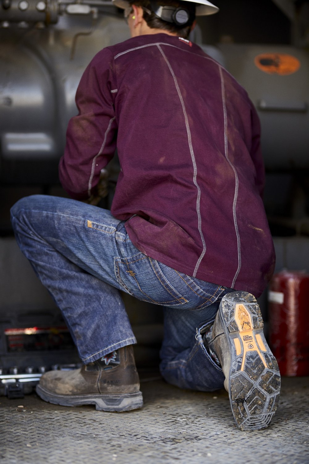 Ariat Men's FR AC Crew Long Sleeve Work Shirt                                                                                    - view number 4