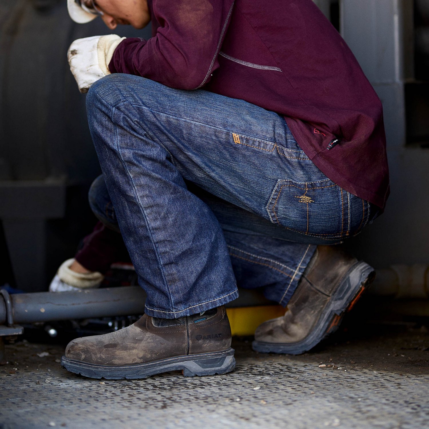 Ariat Men's FR AC Crew Long Sleeve Work Shirt                                                                                    - view number 6