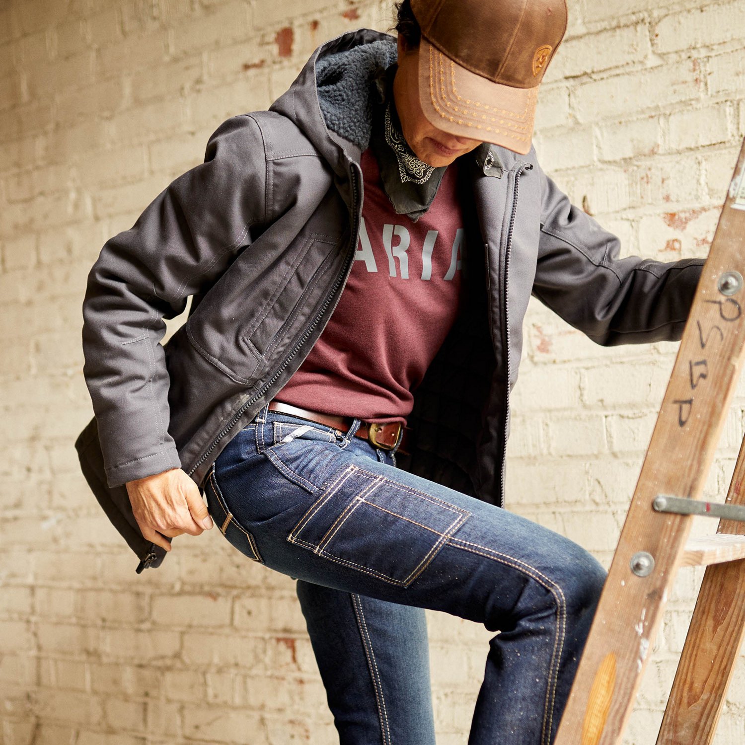 Ariat Women's Rebar DuraStretch Riveter Boot Cut Work Jeans Academy