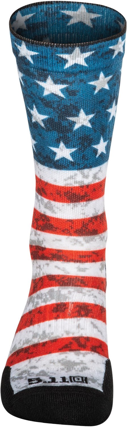 5.11 Tactical Sock and Awe American Flag Crew Sock - view number 4