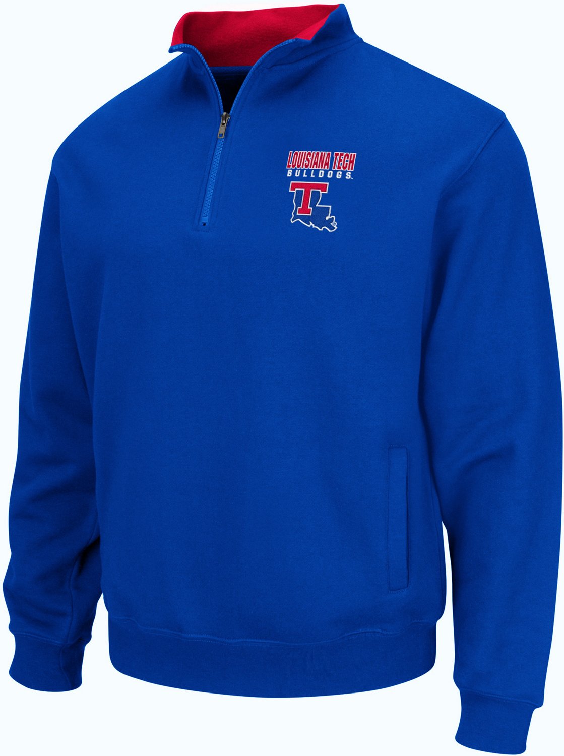 Colosseum Athletics Men's Louisiana Tech University Walker Fleece 1/4-Zip Pullover