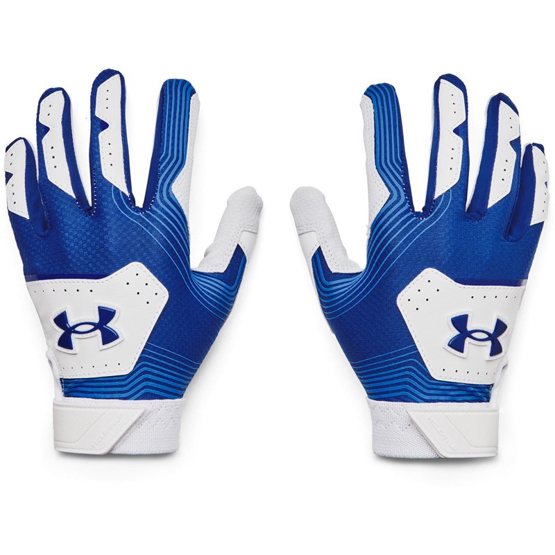 Under Armour Boys’ Clean Up 21 T Ball Batting Gloves White/Blue – Batting Gloves at Academy Sports