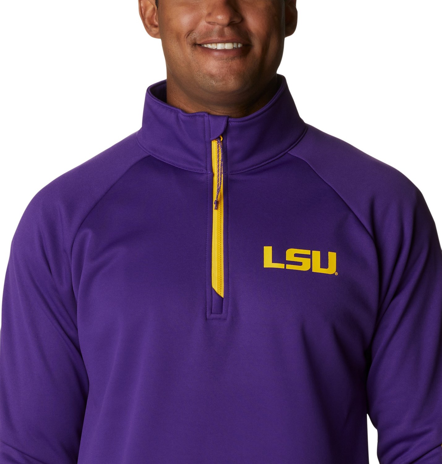 Columbia Sportswear Men's Louisiana State University Terminal Tackle 1/4-Zip Fleece Top - view number 4